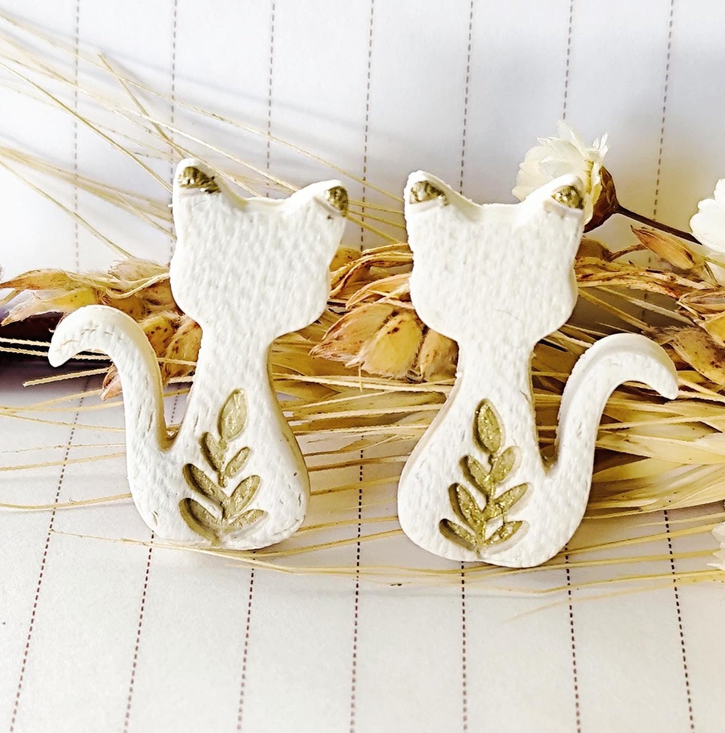 Two Cats Digital STL File Polymer Clay Cutter, Stl Clay Cutter File, Earring clay cutter, Instant Download, STL file for 3D Printer