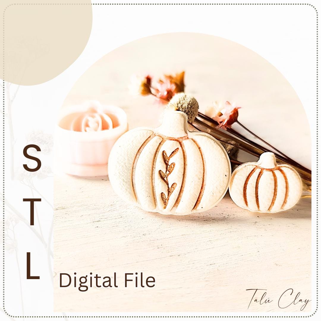 Pumpkins Pack Digital STL File Polymer Clay Cutter, Stl Clay Cutter File, Earring clay cutter, Instant Download, STL file for 3D Printer