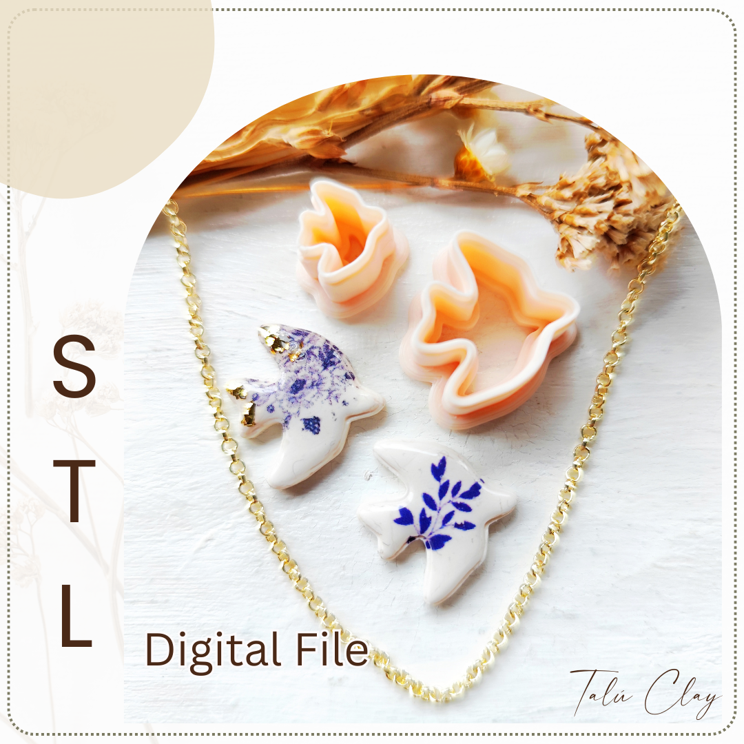 Bird Digital STL File Polymer Clay Cutter, Clay Cutter File, Earring clay cutter, Instant Download