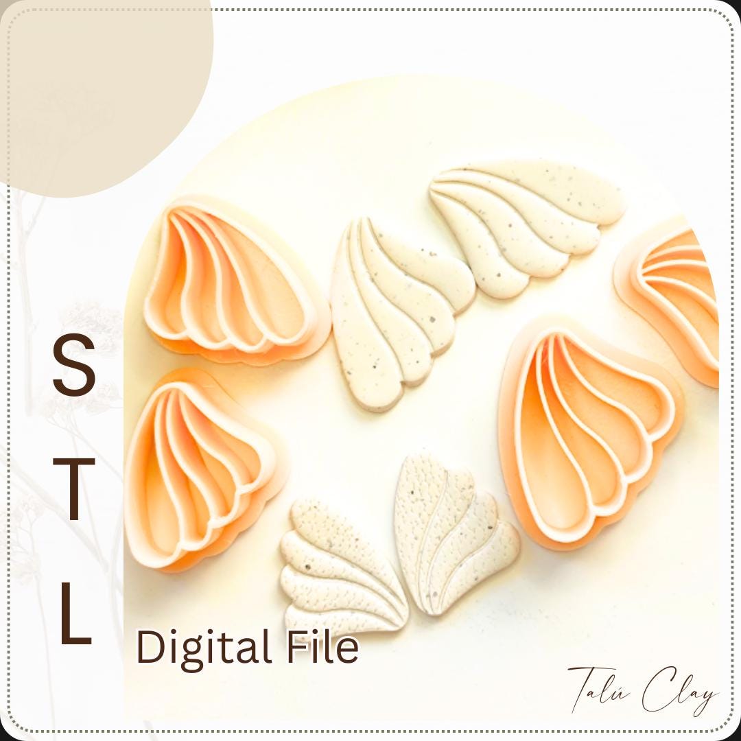 Petals Digital STL File Polymer Clay Cutter, Stl Clay Cutter File, Earring clay cutter, Instant Download, STL file for 3D Printer