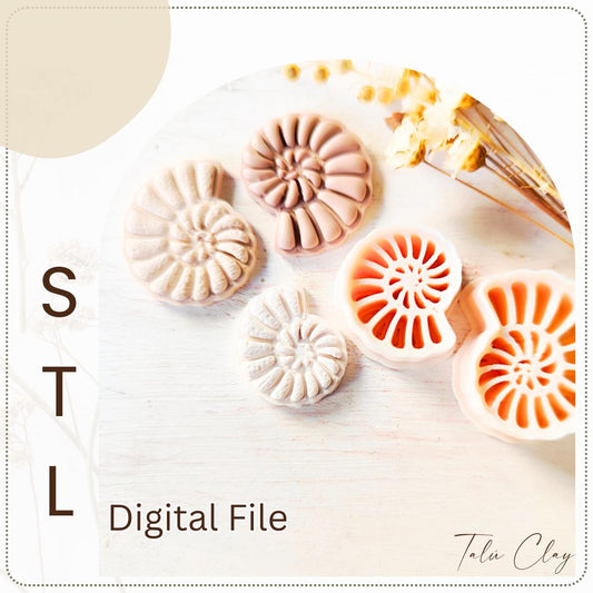 Shell  Digital STL File Polymer Clay Cutter, Stl Clay Cutter File, Earring clay cutter,  Instant Download, STL file for 3D Printer