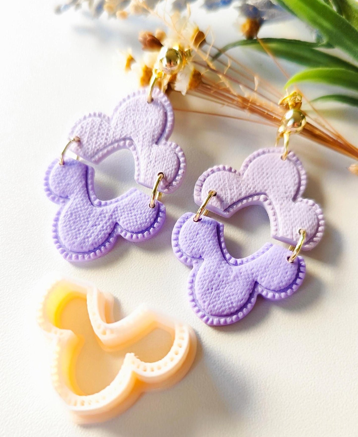 Boho Style Digital STL File Polymer Clay Cutter, Clay Cutter File, Earring clay cutter,  Instant Download, STL file for 3D Printer