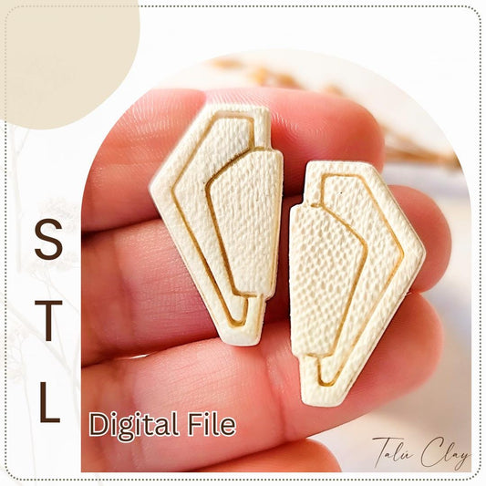 Organic Round Set Digital STL File Polymer Clay Cutter, Clay Cutter File, Earring clay cutter,  Instant Download, STL file for 3D Printer