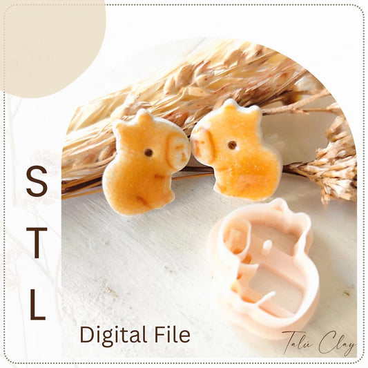 Capybara Digital STL File Polymer Clay Cutter, Stl Clay Cutter File, Earring clay cutter,  Instant Download, STL file for 3D Printer