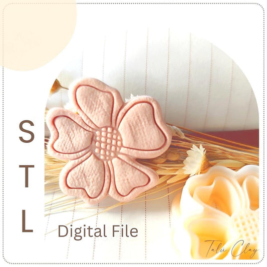 Flower Digital STL File Polymer Clay Cutter, Stl Clay Cutter File, Earring clay cutter,  Instant Download, STL file for 3D Printer