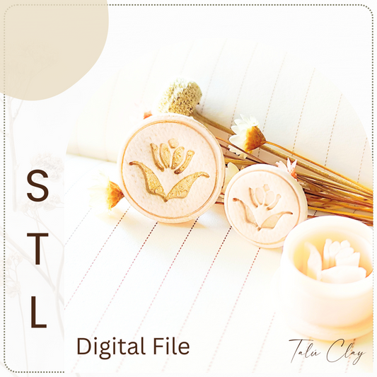 FLORAL EMBOSSING Digital STL File Polymer Clay Cutter, Clay Cutter File