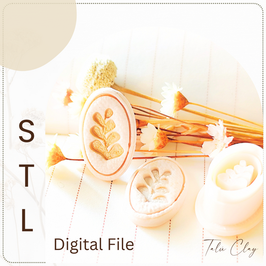OVAL EMBOSSING Digital STL File Polymer Clay Cutter, Clay Cutter File