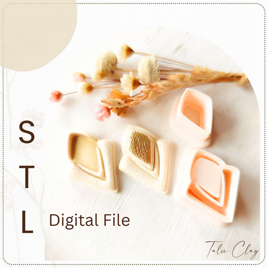 BEZEL Geometric SET Digital STL File Polymer Clay Cutter, Clay Cutter file