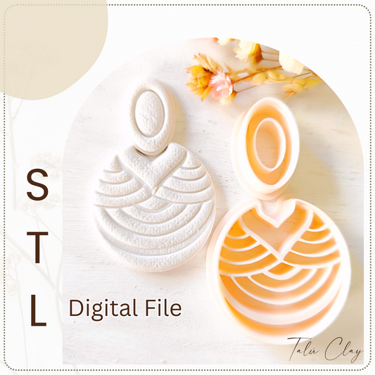 Embossing Circle SET Digital STL File Polymer Clay Cutter, Clay Cutter file