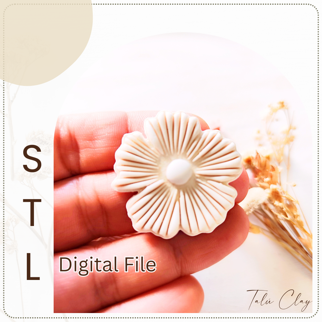 Flower Digital STL File Polymer Clay Cutter