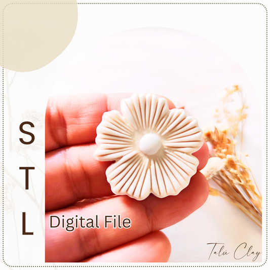 Flower Digital STL File Polymer Clay Cutter