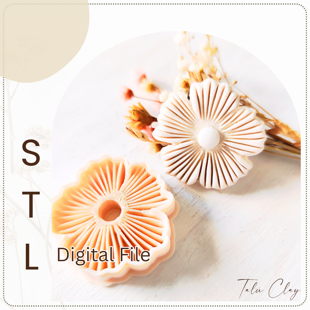 Flower Digital STL File Polymer Clay Cutter
