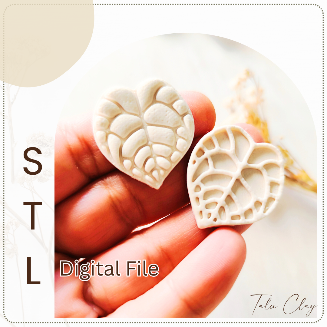 Tropical Leaf Combo Digital STL File Polymer Clay Cutter, Stl Clay Cutter File, Earring clay cutter,  Instant Download, STL file for 3D Printer - Leaf