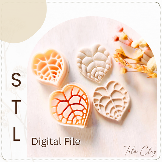 Tropical Leaf Combo Digital STL File Polymer Clay Cutter, Stl Clay Cutter File, Earring clay cutter,  Instant Download, STL file for 3D Printer - Leaf