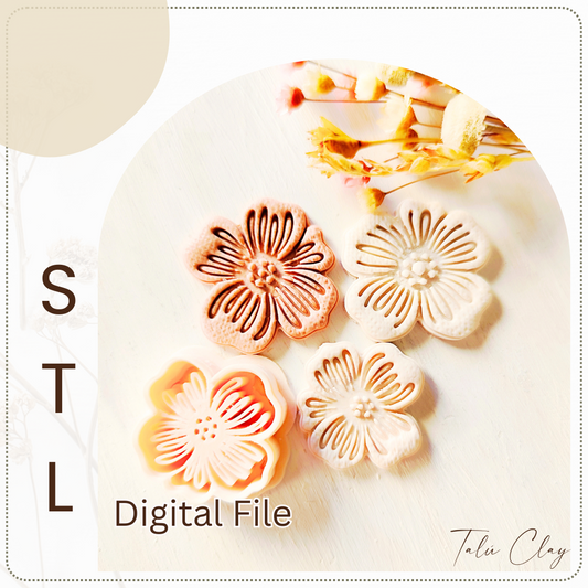 Flower Digital STL File Polymer Clay Cutter