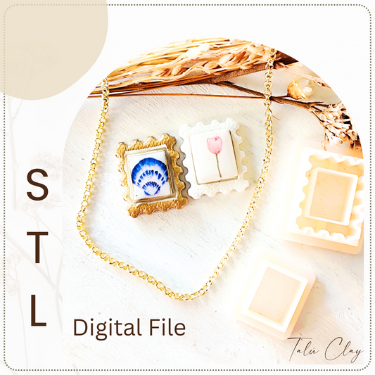 Postal Stampt Set Digital STL File Polymer Clay Cutter, Clay Cutter File, Earring clay cutter,  Instant Download