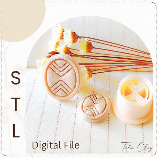 GEOMETRIC EMBOSSING Digital STL File Polymer Clay Cutter, Clay Cutter File