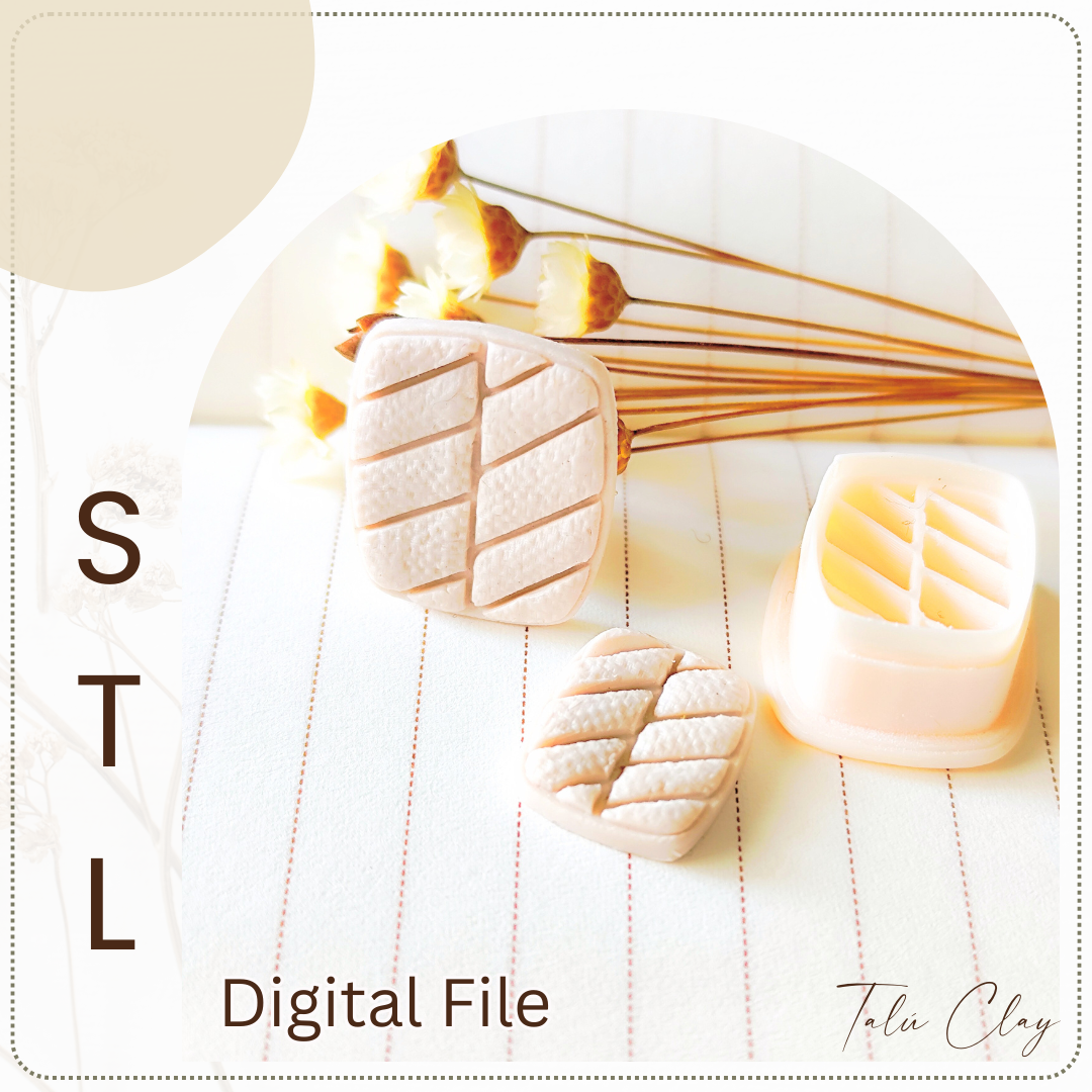 GEOMETRIC EMBOSSING Digital STL File Polymer Clay Cutter, Clay Cutter File