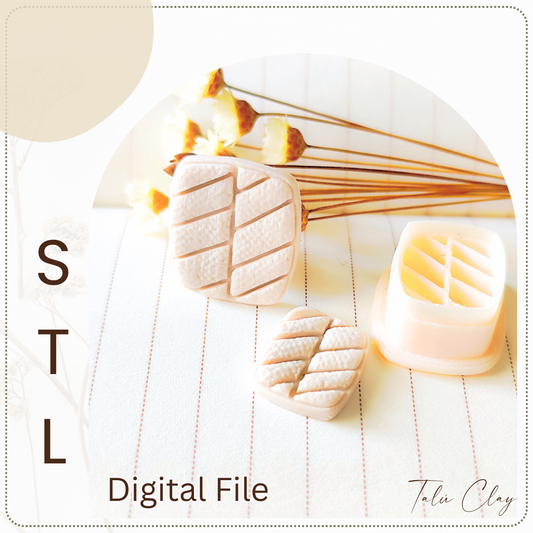 GEOMETRIC EMBOSSING Digital STL File Polymer Clay Cutter, Clay Cutter File