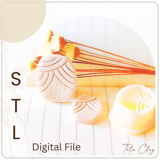 GEOMETRIC EMBOSSING Digital STL File Polymer Clay Cutter, Clay Cutter File