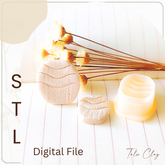 GEOMETRIC EMBOSSING Digital STL File Polymer Clay Cutter, Clay Cutter File