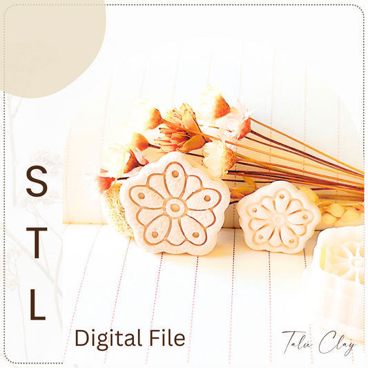 FLORAL EMBOSSING Digital STL File Polymer Clay Cutter, Clay Cutter File
