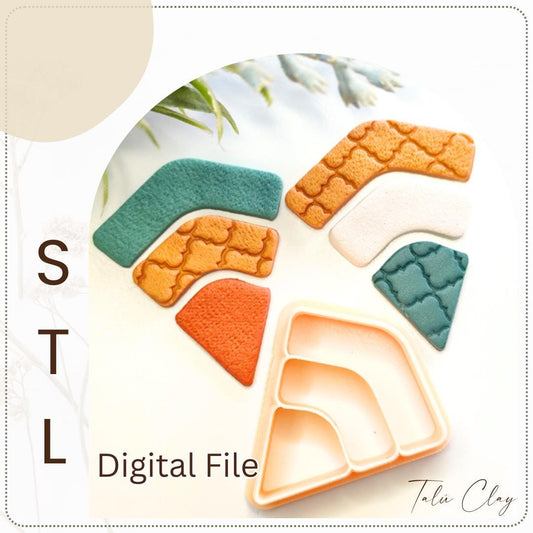GEOMETRIC Digital STL File Polymer Clay Cutter, Clay Cutter File, Earring clay cutter,  Instant Download, STL file for 3D Printer
