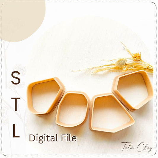 GEOMETRIC Set STL File Polymer Clay Cutter, Clay Cutter File, Earring clay cutter,  Instant Download, STL file for 3D Printer