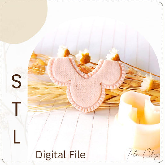 Boho Style Digital STL File Polymer Clay Cutter, Clay Cutter File, Earring clay cutter,  Instant Download, STL file for 3D Printer