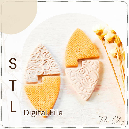 GEOMETRIC Set STL File Polymer Clay Cutter, Clay Cutter File, Earring clay cutter,  Instant Download, STL file for 3D Printer