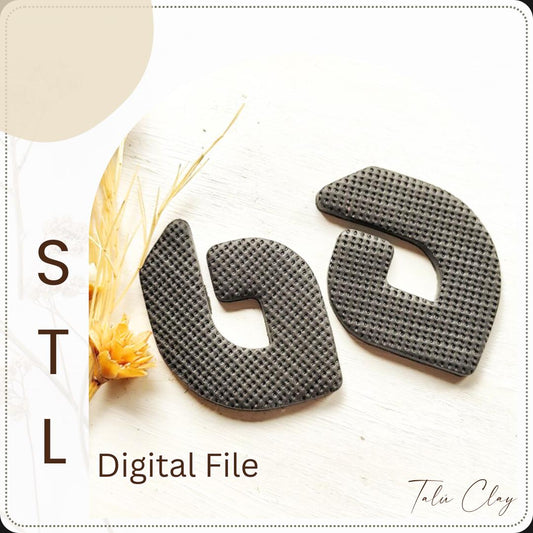 GEOMETRIC Set Digital STL File Polymer Clay Cutter, Clay Cutter File, Earring clay cutter,  Instant Download, STL file for 3D Printer