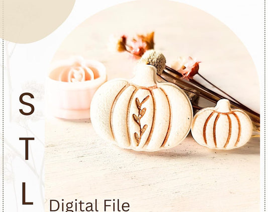 Pumpkins Pack Digital STL File Polymer Clay Cutter